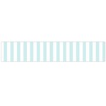 Vertical Stripes - White and Light Cyan Flano Scarf (Large)