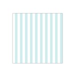 Vertical Stripes - White and Light Cyan Satin Bandana Scarf