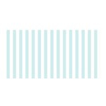 Vertical Stripes - White and Light Cyan Satin Wrap