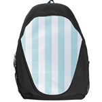 Vertical Stripes - White and Light Cyan Backpack Bag