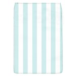 Vertical Stripes - White and Light Cyan Removable Flap Cover (S)