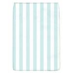 Vertical Stripes - White and Light Cyan Removable Flap Cover (L)