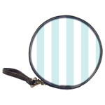 Vertical Stripes - White and Light Cyan Classic 20-CD Wallet