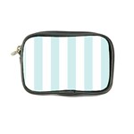 Vertical Stripes - White and Light Cyan Coin Purse