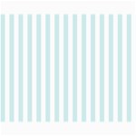 Vertical Stripes - White and Light Cyan Collage 11  x 14 