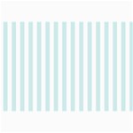 Vertical Stripes - White and Light Cyan Collage 12  x 18 