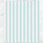 Vertical Stripes - White and Light Cyan Canvas 8  x 10 