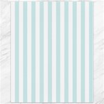 Vertical Stripes - White and Light Cyan Canvas 11  x 14 