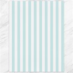 Vertical Stripes - White and Light Cyan Canvas 12  x 16 