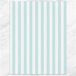 Vertical Stripes - White and Light Cyan Canvas 18  x 24 