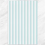 Vertical Stripes - White and Light Cyan Canvas 20  x 30 