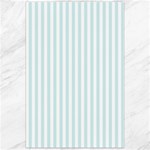 Vertical Stripes - White and Light Cyan Canvas 24  x 36 