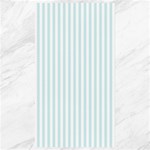 Vertical Stripes - White and Light Cyan Canvas 40  x 72 