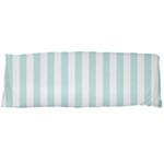 Vertical Stripes - White and Light Cyan Body Pillow Case Dakimakura (Two Sides)