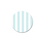 Vertical Stripes - White and Light Cyan Golf Ball Marker