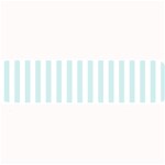 Vertical Stripes - White and Light Cyan Medium Bar Mat