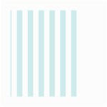 Vertical Stripes - White and Light Cyan Small Garden Flag (Two Sides)