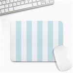 Vertical Stripes - White and Light Cyan Small Mousepad