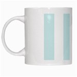 Vertical Stripes - White and Light Cyan White Mug