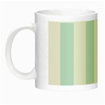 Vertical Stripes - White and Light Cyan Night Luminous Mug