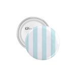 Vertical Stripes - White and Light Cyan 1.75  Button