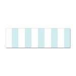 Vertical Stripes - White and Light Cyan Sticker Bumper (100 pack)