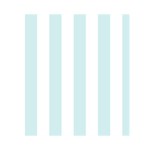 Vertical Stripes - White and Light Cyan Greeting Card 4.5  x 6 