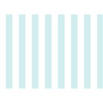 Vertical Stripes - White and Light Cyan Birthday Cake 3D Greeting Card (7x5)