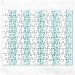 Vertical Stripes - White and Light Cyan Jigsaw Puzzle (Rectangular)