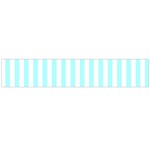 Vertical Stripes - White and Celeste Cyan Flano Scarf (Large)