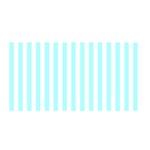 Vertical Stripes - White and Celeste Cyan Satin Wrap