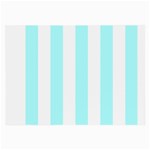 Vertical Stripes - White and Celeste Cyan Large Glasses Cloth (2 Sides)