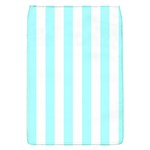 Vertical Stripes - White and Celeste Cyan Removable Flap Cover (S)