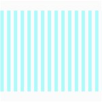 Vertical Stripes - White and Celeste Cyan Collage 11  x 14 