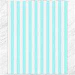 Vertical Stripes - White and Celeste Cyan Canvas 11  x 14 