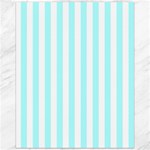 Vertical Stripes - White and Celeste Cyan Canvas 16  x 20 