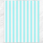 Vertical Stripes - White and Celeste Cyan Canvas 20  x 24 