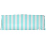 Vertical Stripes - White and Celeste Cyan Body Pillow Case Dakimakura (Two Sides)