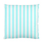 Vertical Stripes - White and Celeste Cyan Standard Cushion Case (Two Sides)