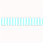 Vertical Stripes - White and Celeste Cyan Small Bar Mat