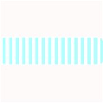 Vertical Stripes - White and Celeste Cyan Medium Bar Mat