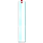 Vertical Stripes - White and Celeste Cyan Large Book Mark