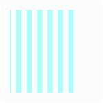 Vertical Stripes - White and Celeste Cyan Small Garden Flag (Two Sides)