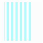 Vertical Stripes - White and Celeste Cyan Large Garden Flag (Two Sides)