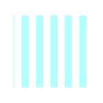 Vertical Stripes - White and Celeste Cyan Greeting Card 5  x 7 