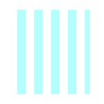 Vertical Stripes - White and Celeste Cyan Greeting Card 4.5  x 6 
