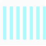 Vertical Stripes - White and Celeste Cyan 5  x 7  Photo Cards