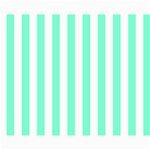 Vertical Stripes - White and Aquamarine Collage 8  x 10 