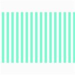 Vertical Stripes - White and Aquamarine Collage 12  x 18 