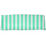 Vertical Stripes - White and Aquamarine Body Pillow Case (Dakimakura) (One Side)